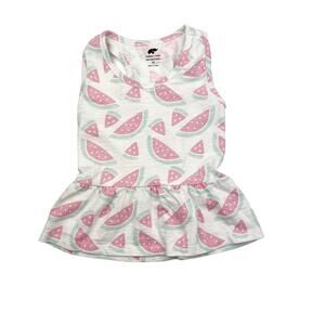 Monica + Andy Organic Watermelon Peplum Tank Top